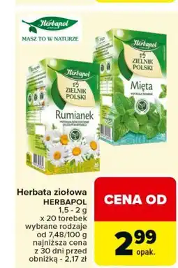 Carrefour Herbatka rumianek Herbapol Zielnik Polski oferta