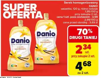 Carrefour Serek wanilia saszetka Danone Danio oferta