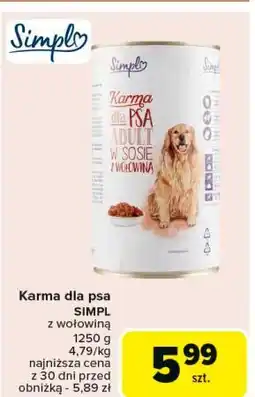 Carrefour Karma w sosie z wołowiną Simpl oferta