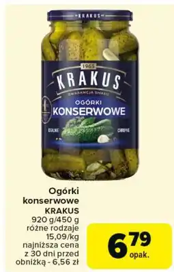 Carrefour Ogórki konserwowe Krakus Maspex oferta