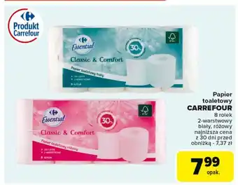 Carrefour Papier toaletowy różowy Carrefour Essential oferta