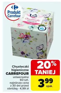 Carrefour Chusteczki higieniczne uniwersalne Carrefour Soft oferta