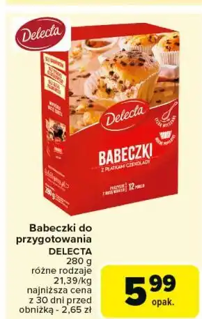 Carrefour Babeczki nadziane płatkami czekolady Delecta oferta