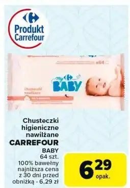 Carrefour Chusteczki nawilżane premium Carrefour Baby oferta