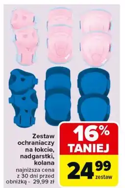 Carrefour Zestaw ochraniaczy na łokcie nadgarstki i kolana oferta