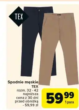 Carrefour Spodnie męskie 32-42 Tex oferta