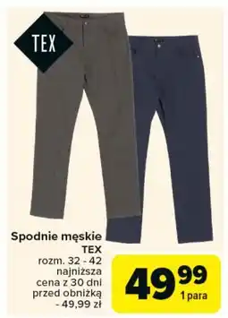 Carrefour Spodnie męskie 32-42 Tex oferta