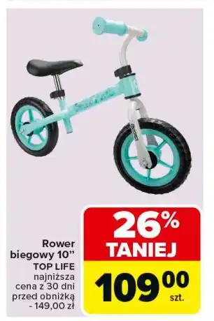 Carrefour Rower biegowy 10 niebieski Top Life oferta