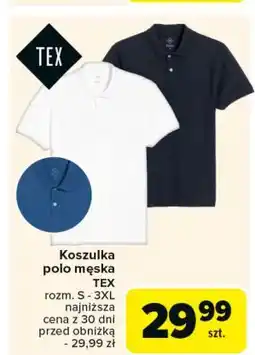 Carrefour Koszulka polo męska rozm. s-3xl Tex oferta