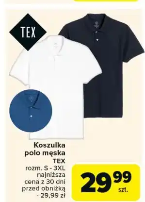 Carrefour Koszulka polo męska rozm. s-3xl Tex oferta