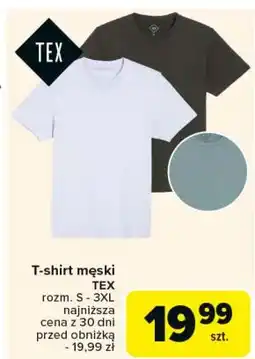 Carrefour T-shirt męski s-3xl Tex oferta