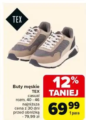 Carrefour Buty męskie 40-46 Tex oferta