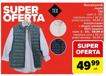 Carrefour Koszulka męska z długim rękawem rozm. s-3xl Tex oferta