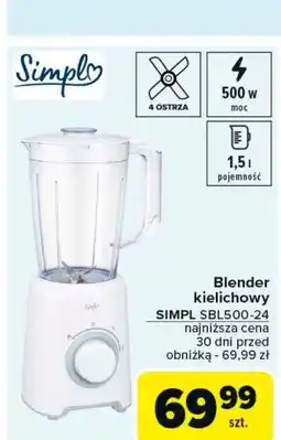 Carrefour Blender kielichowy sbl500-24 Simpl oferta