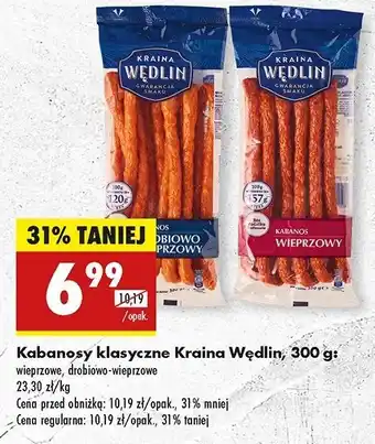 Biedronka Kabanosy klasyczne wieprzowe Kraina wędlin oferta