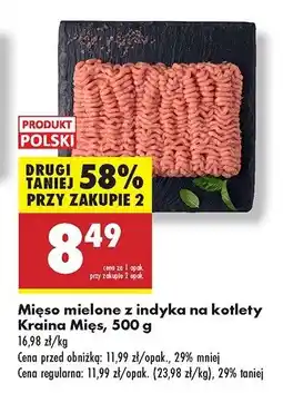 Biedronka Mięso mielone z indyka Kraina mięs oferta