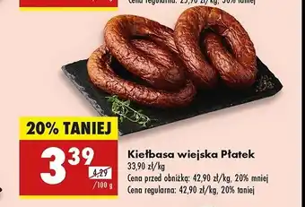 Biedronka Kiełbasa wiejska Płatek oferta