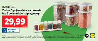 Lidl Zestaw pojemników Livarno oferta