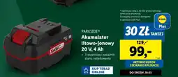 Lidl Akumulator Parkside oferta