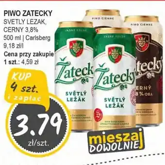 Słoneczko Piwo zatecky svetly lezak, cerny 3,8% Carlsberg oferta