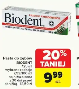 Carrefour Pasta do zębów Biodent oferta