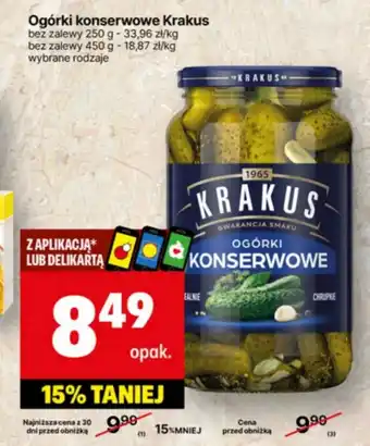 Delikatesy Centrum Ogórki konserwowe Krakus oferta