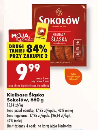 Biedronka Kiełbasa Sokołów oferta