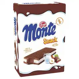 Biedronka Zott Monte Snack Ciastko z kremem mlecznym i czekoladowo-orzechowym 116 g (4 x 29 g) oferta