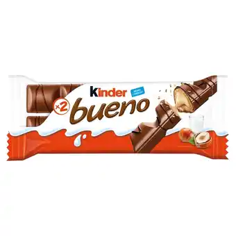 Biedronka Kinder Bueno Wafel pokryty mleczną czekoladą wypełniony nadzieniem 43 g (2 sztuki) oferta