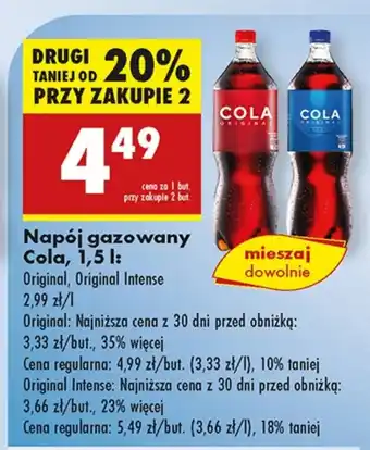 Biedronka Napój gazowany Cola oferta