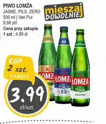 Słoneczko Piwo łomża jasne, pils, zero van pur oferta