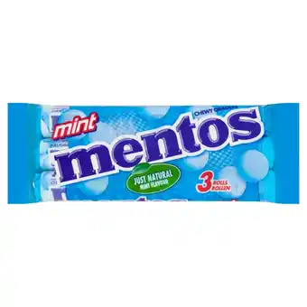 Netto Mentos Mint Cukierki do żucia o smaku miętowym 3 x 38 g oferta