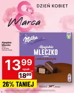 Delikatesy Centrum Alpejskie Mleczko oferta