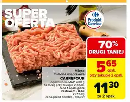 Carrefour Market Mięso mielone wieprzowe Carrefour targ świeżości oferta