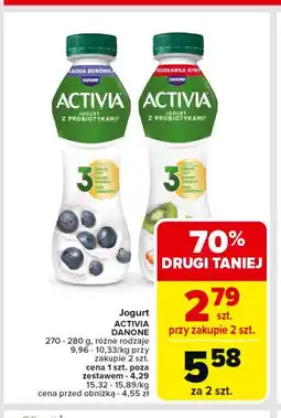 Carrefour Market Jogurt jagoda-borówka amerykańska Danone activia oferta