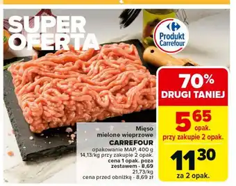 Carrefour Mięso mielone wieprzowe Carrefour targ świeżości oferta