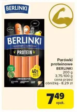 Carrefour Market Parówki protein Morliny berlinki oferta