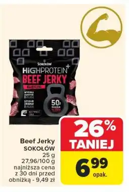 Carrefour Market Wołowina suszona Sokołów high protein oferta