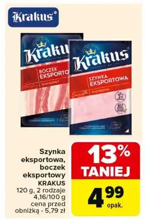 Carrefour Market Boczek eksportowy Krakus animex oferta