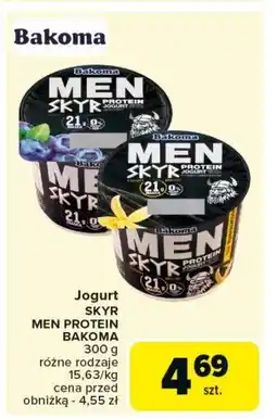 Carrefour Market Jogurt jagoda Bakoma men skyr protein oferta