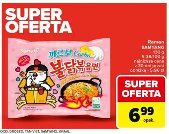 Carrefour Market Makaron ramen kurczak carbo SAMYANG (SPOŻYWCZE) oferta