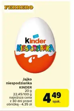 Carrefour Market Jajko niespodzianka Kinder niespodzianka oferta