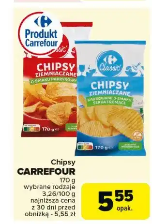 Carrefour Market Chipsy fromage Carrefour classic oferta