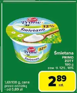 Carrefour Express Śmietana 18 % Zott primo oferta