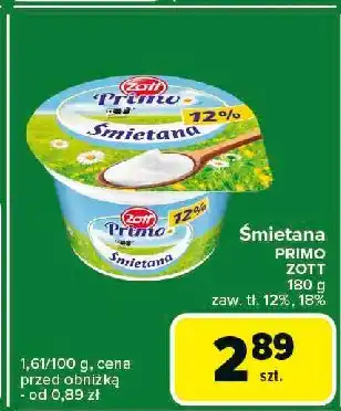 Carrefour Express Śmietana 18 % Zott primo oferta