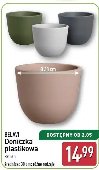 ALDI Doniczka plastikowa 30 cm Belavi oferta