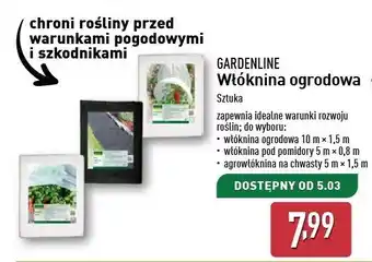 ALDI Włóknina ogrodowa 5 m x 1.5 Gardenline oferta