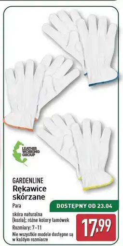 ALDI Rękawice skórzane ogrodowe s-xxl Gardenline oferta