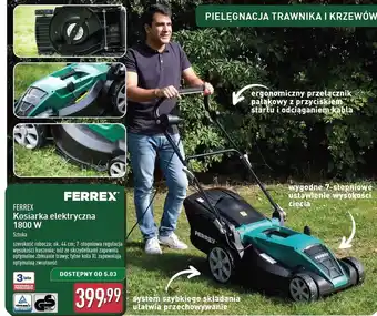 ALDI Kosiarka elektryczna 1800w Ferrex oferta