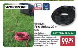 ALDI Przedłużacz ogrodowy 20 m Workzone oferta